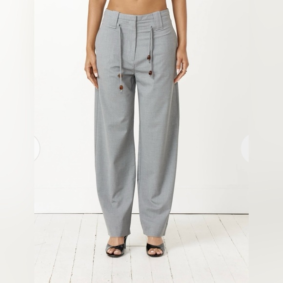 EUC Ganni- Drapey Melange Mid Waist Pants. Size US 6- EU 38 - Picture 2 of 16